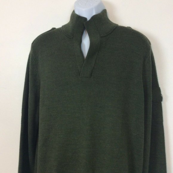 Banana Republic Green Military Style Sweater - Picture 2 of 10